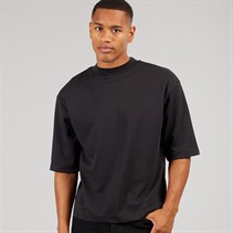 Brave Soul Mens Faust Oversized T-Shirt Jet Black