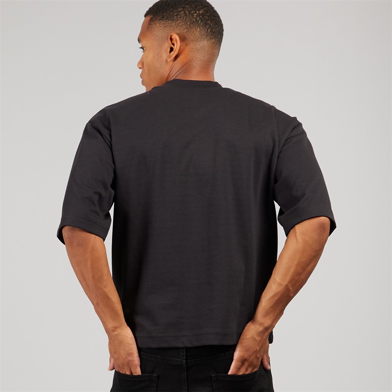 Brave Soul Mens Faust Oversized T-Shirt Jet Black