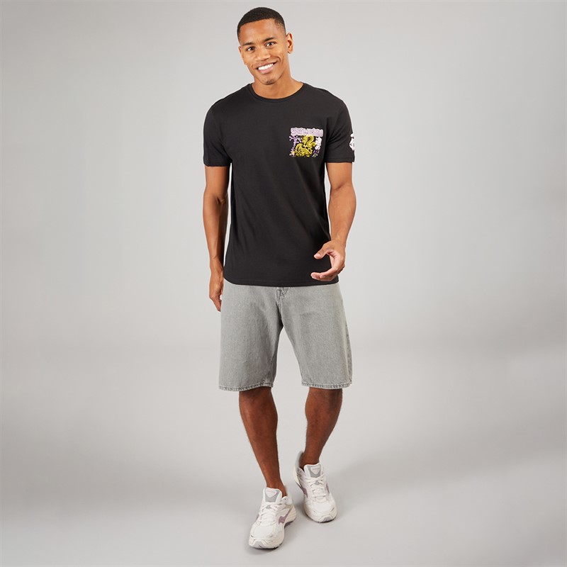 Brave Soul Mens Kovu T-Shirt Jet Black