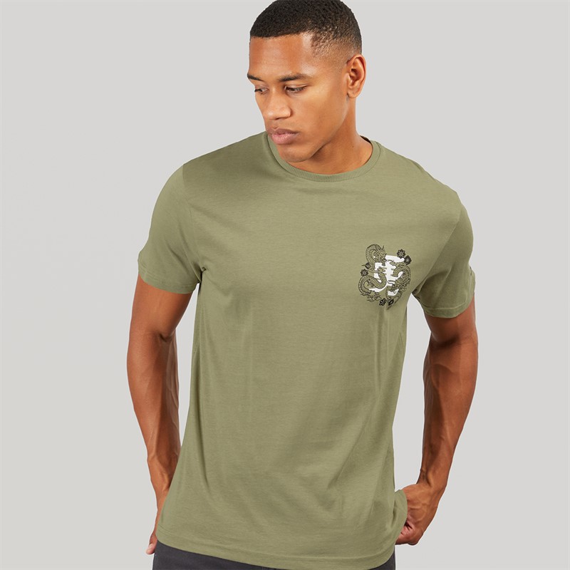 Brave Soul Mens Perceval T-Shirt Sage