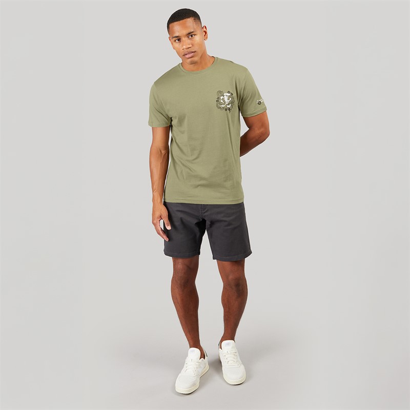 Brave Soul Mens Perceval T-Shirt Sage
