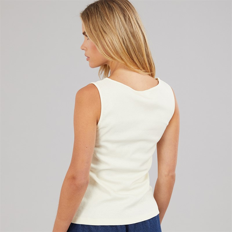 Brave Soul Womens Quantum Button Down Vest Pale Lemon