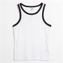 Brave Soul Womens Lucie Contrast Vest White/Black