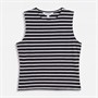 Brave Soul Womens Stripe Boxy Vest Black/White