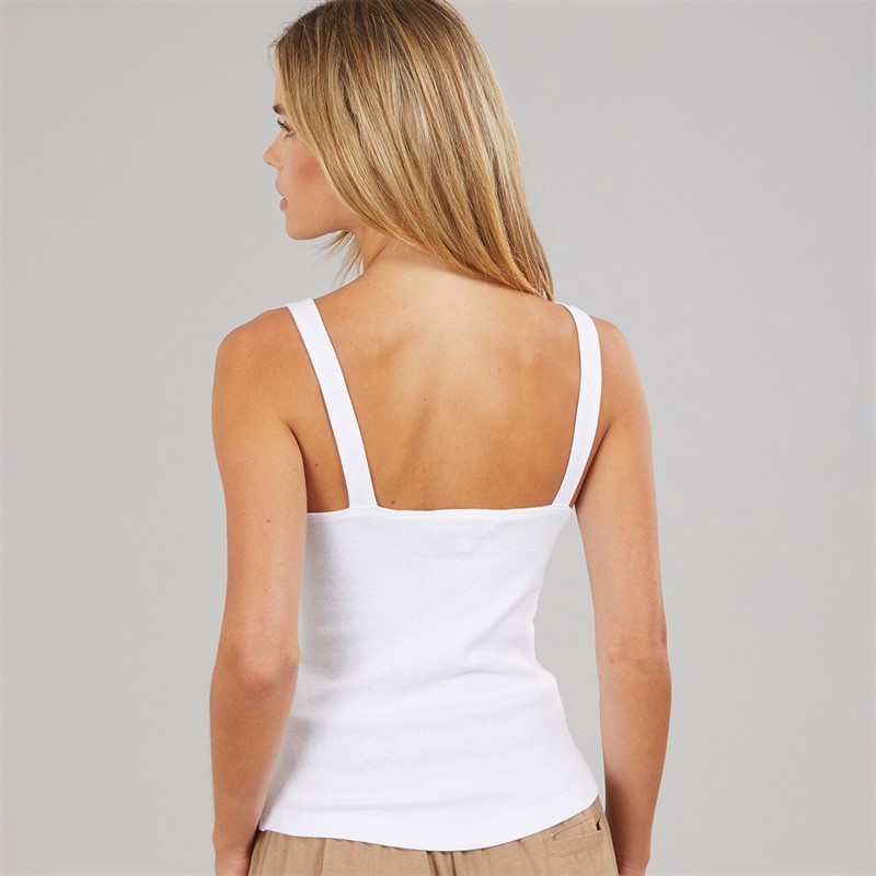 Brave Soul Womens Button Down Vest White White