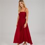 Brave Soul Womens Cilla A-Line Midi Dress Red