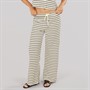 Brave Soul Womens Alice Stripe Trousers Cream/Black