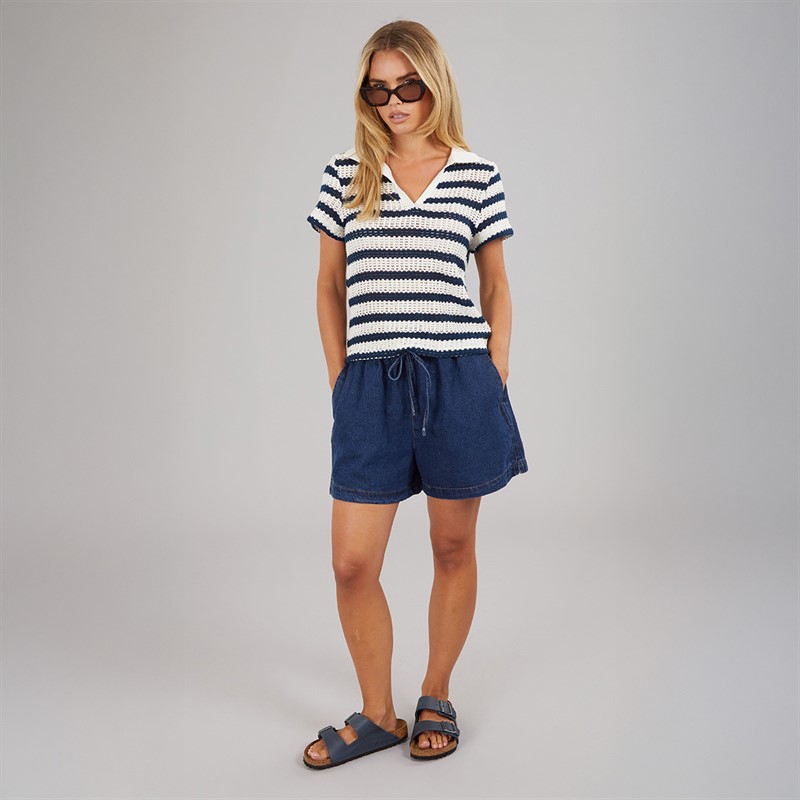 Brave Soul Womens Denim Shorts Indigo