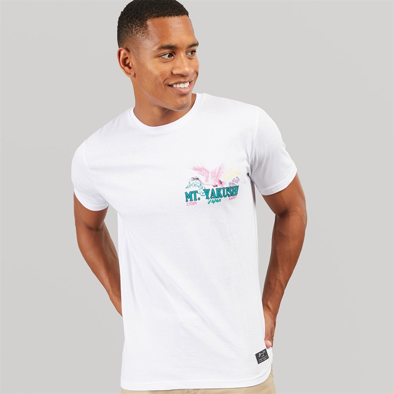 Brave Soul Mens Yakushi T-Shirt Optic White