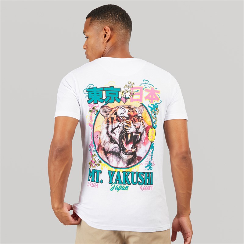 Brave Soul Mens Yakushi T-Shirt Optic White
