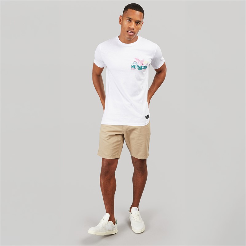 Brave Soul Mens Yakushi T-Shirt Optic White