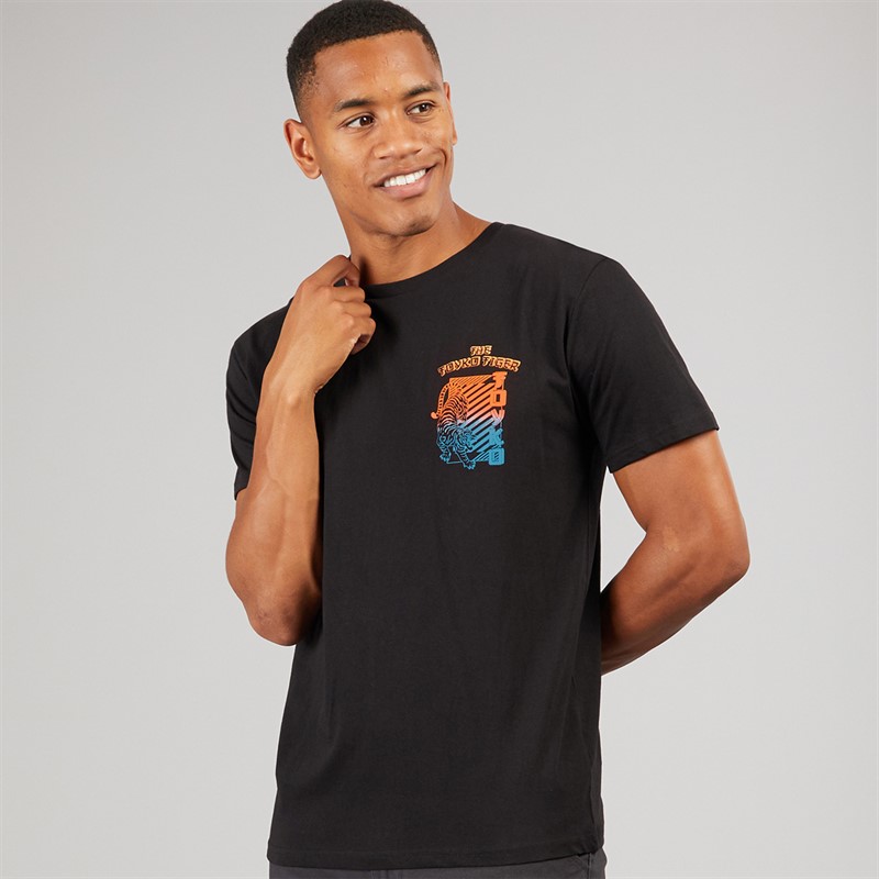 Brave Soul Mens Ginza T-Shirt Jet Black