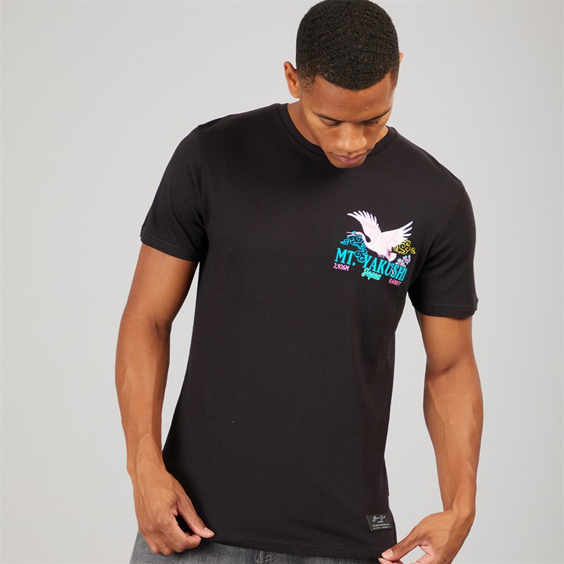 Brave Soul Mens Yakushi T-Shirt Jet Black