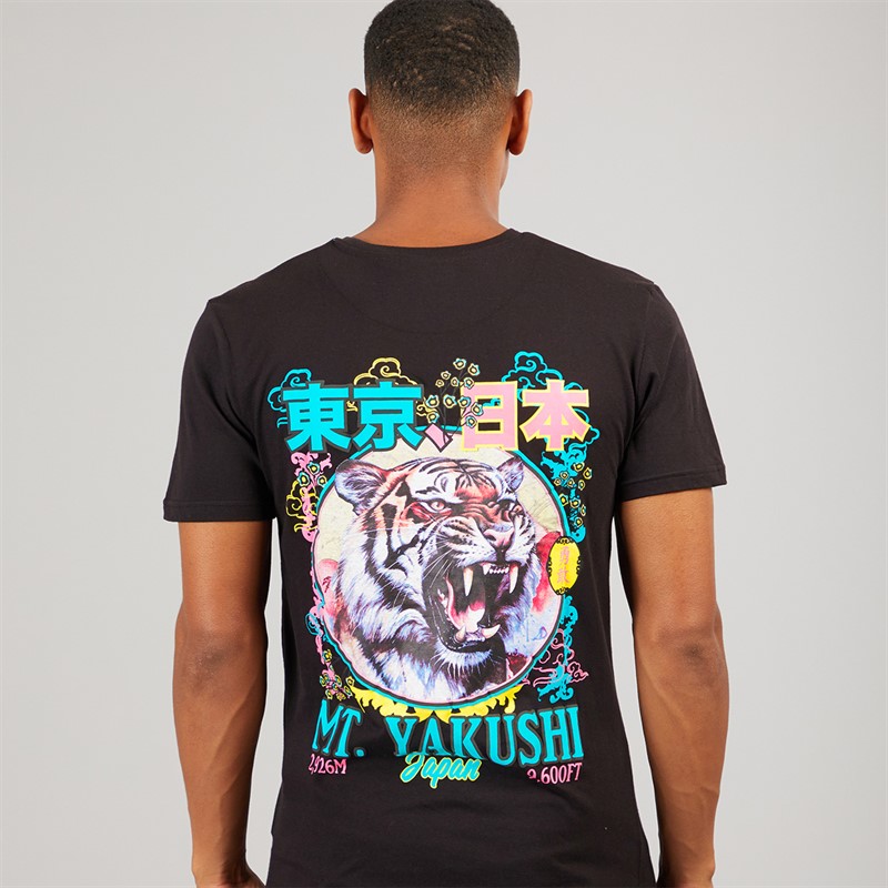 Brave Soul Mens Yakushi T-Shirt Jet Black