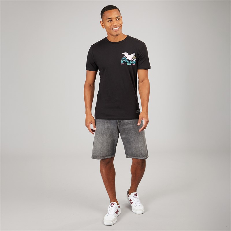 Brave Soul Mens Yakushi T-Shirt Jet Black