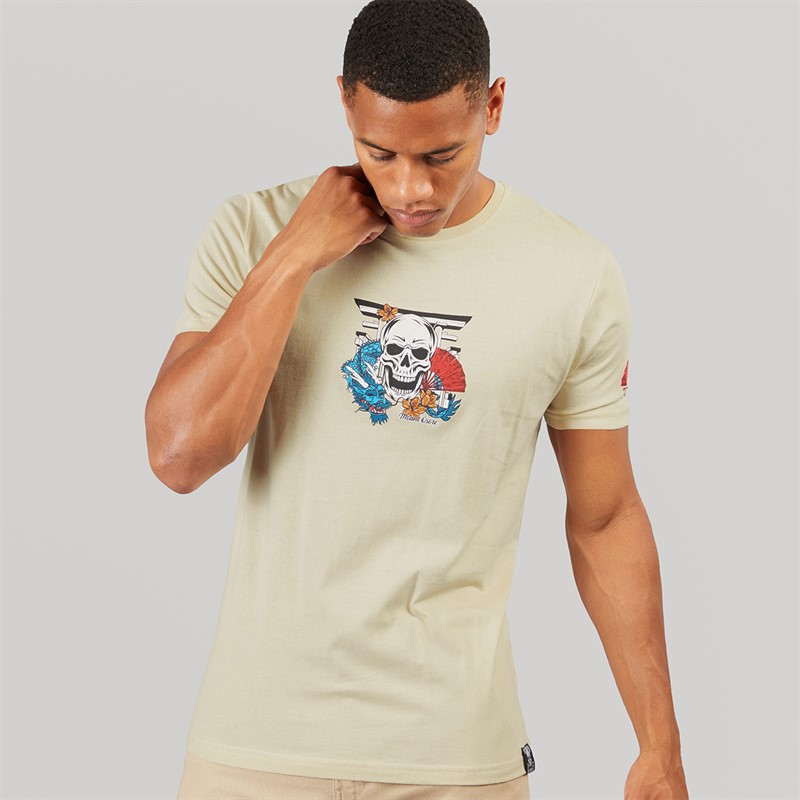 Brave Soul Mens Shelton T-Shirt Plaster