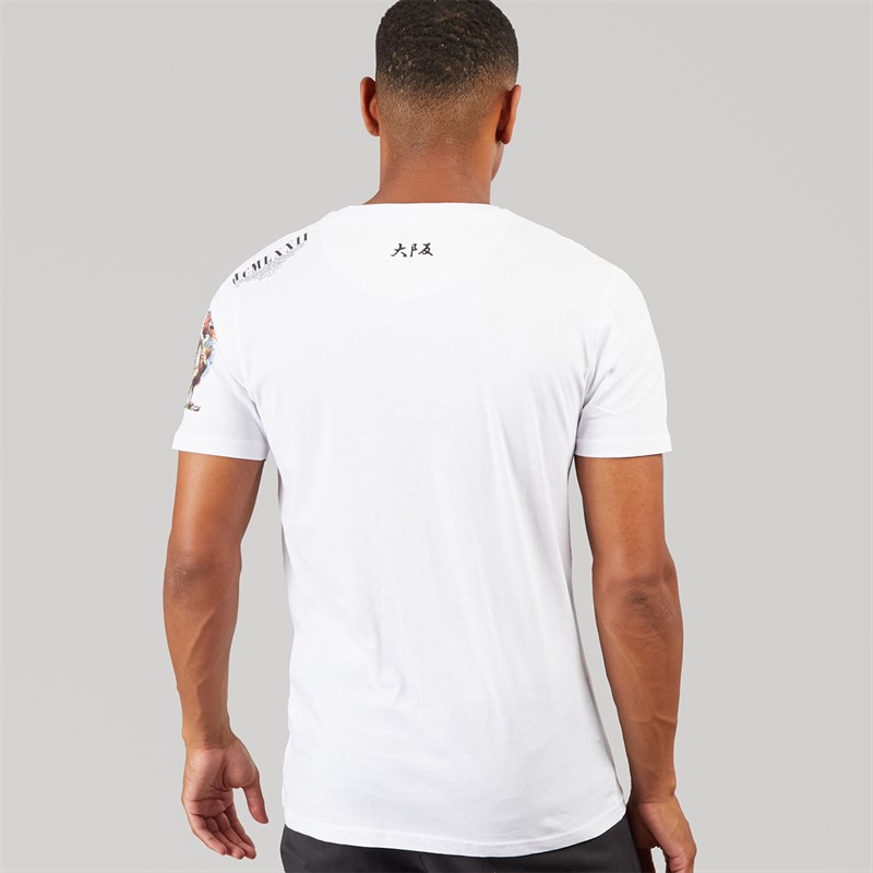 Brave Soul Mens Genome T-Shirt Optic White/Multi