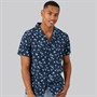 Brave Soul Mens Canary Shirt Navy/White And Blue