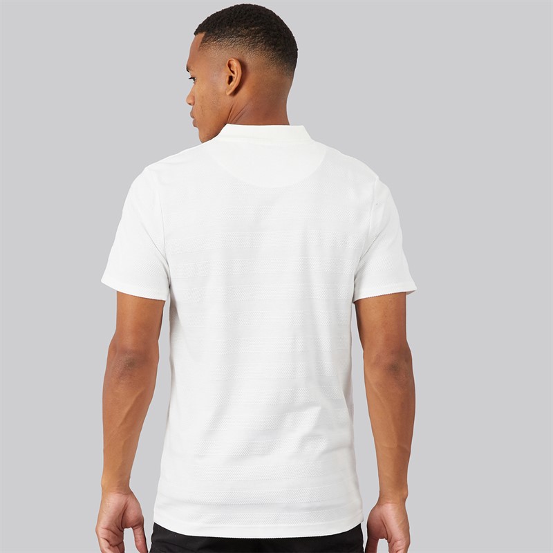 Brave Soul Mens Zenon Polo Shirt Off White