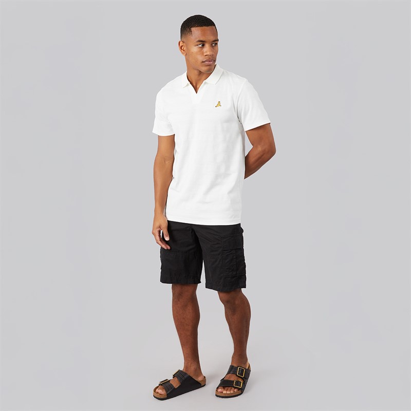 Brave Soul Mens Zenon Polo Shirt Off White