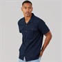 Brave Soul Mens Mikitad Shirt Navy