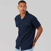 Brave Soul Mens Mikitad Shirt Navy