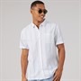 Brave Soul Mens Chichester Shirt White/Grey/Mint