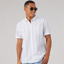 Brave Soul Mens Chichester Shirt White/Grey/Mint