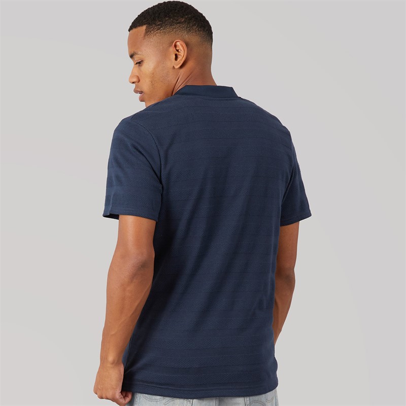 Brave Soul Mens Zenon Polo Shirt Navy