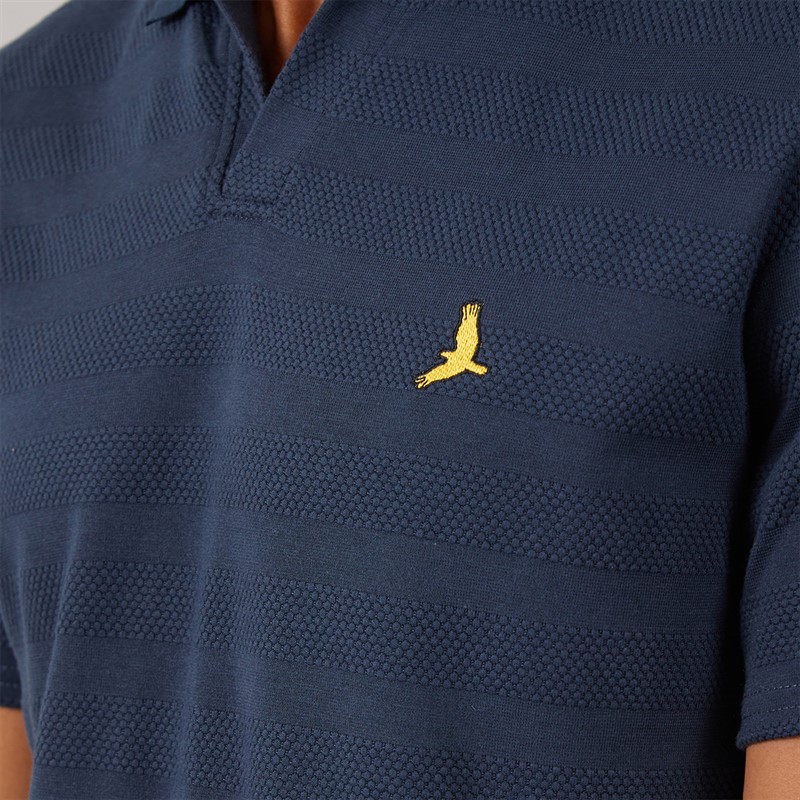 Brave Soul Mens Zenon Polo Shirt Navy