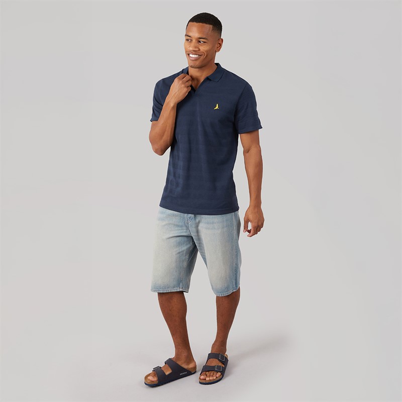 Brave Soul Mens Zenon Polo Shirt Navy