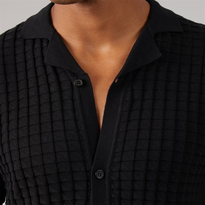 Brave Soul Mens Myah Shirt Jet Black