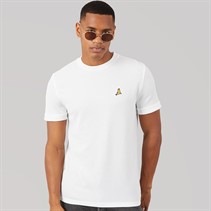 Brave Soul Mens Qunita Crew Neck T-Shirt Cream