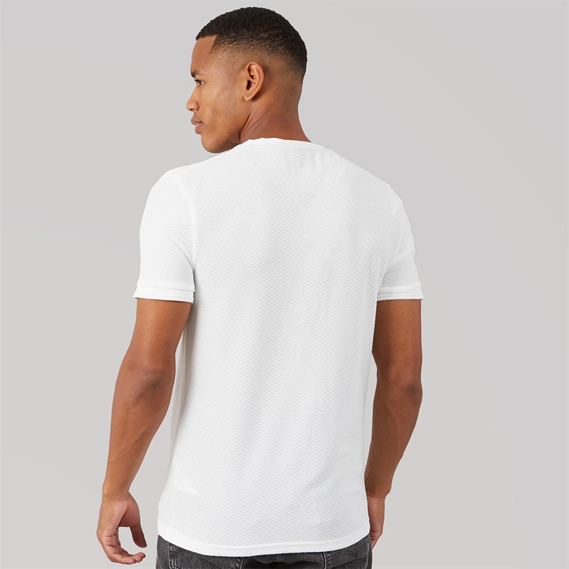 Brave Soul Mens Qunita Crew Neck T-Shirt Cream
