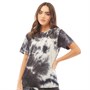 Brave Soul Womens Venus Tie Dye T-Shirt Black/White