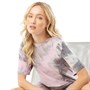 Brave Soul Womens Venus Tie Dye T-Shirt Black/White/Pink