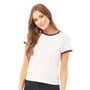 Brave Soul Womens Claudia T-Shirt White/Navy