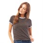Brave Soul Dame Rebecca T-Shirt Trækulsgrå Mergel
