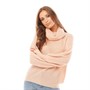 Brave Soul Womens Harriton Cowl Neck Knitted Jumper Blush