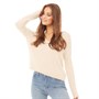 Brave Soul Damen Foxtrot Fluffy Pullover mit V-Ausschnitt Hautfarbe