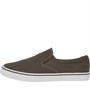 Brave Soul Mens Skate Slip On Canvas Pumps Khaki