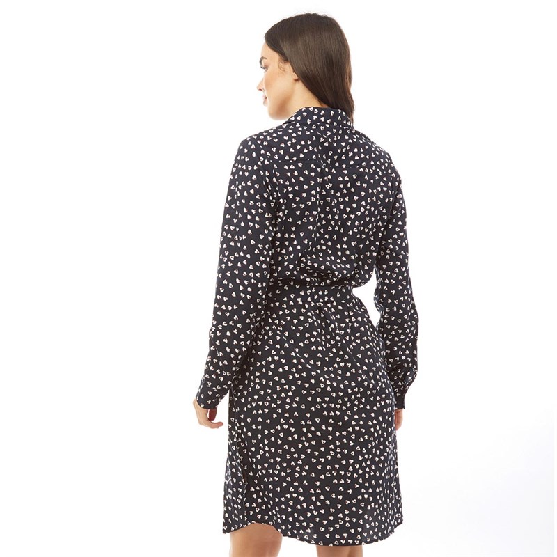 Brave Soul Robe Jojo Midi Femme Bleu Marine Foncé