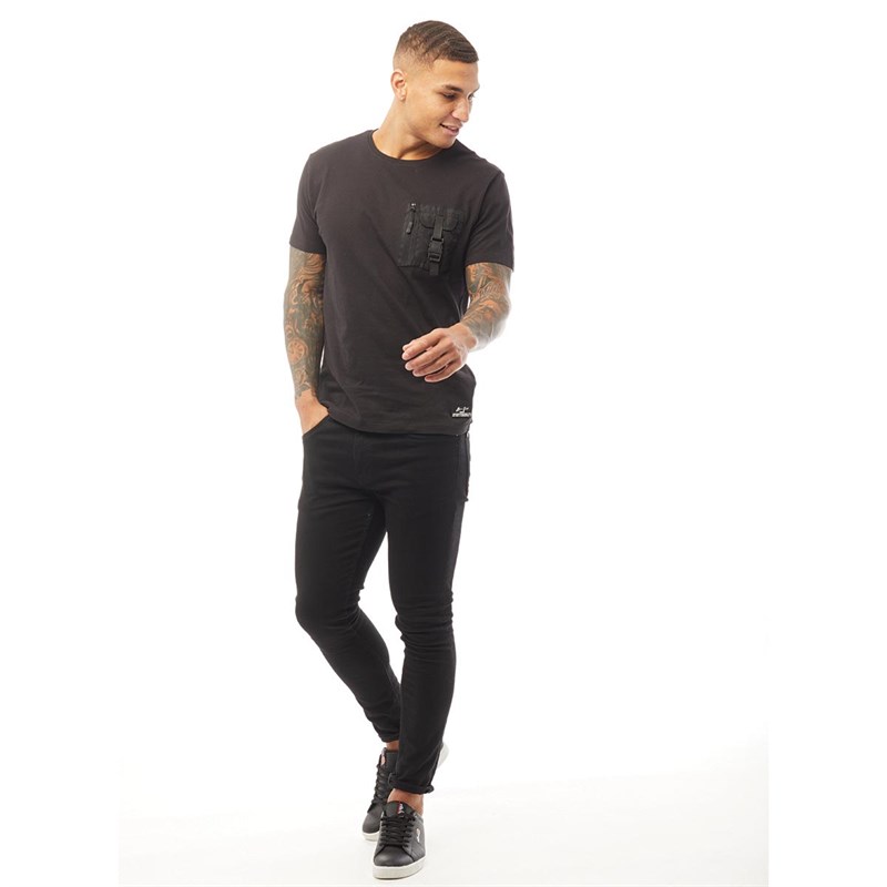 Brave Soul Męskie Tucci T-Shirt Czarny