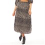 Brave Soul Womens Zuria All Over Print Skirt Black/Beige Leopard Print
