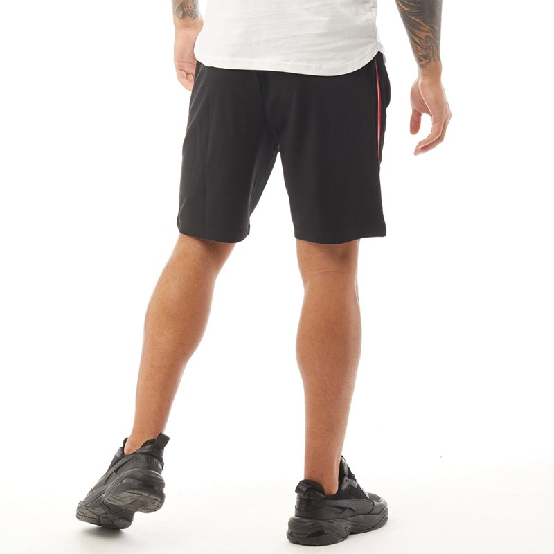 Brave Soul Herren Rhett Tape Shorts Schwarz
