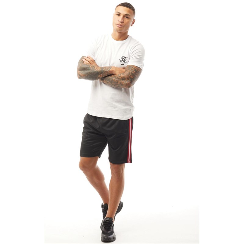 Brave Soul Herren Rhett Tape Shorts Schwarz