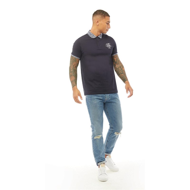Brave Soul Mens Sergio Polo Rich Navy