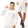 Brave Soul Mens Preserve Hoodie And Shorts Twin Set Optic White