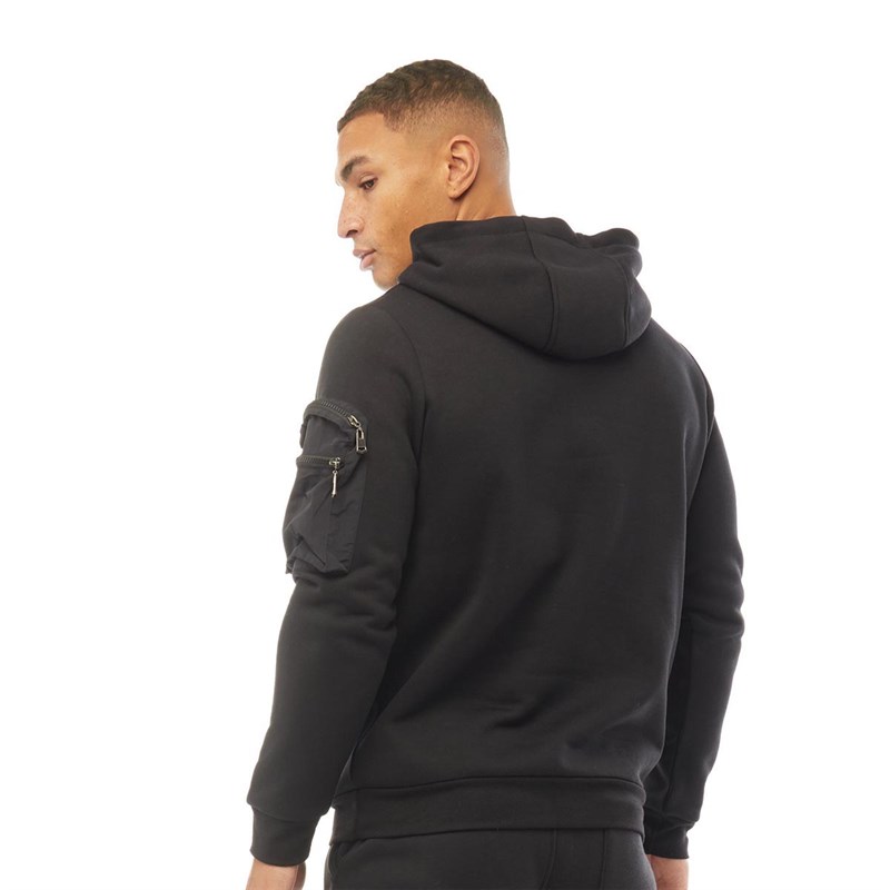 Brave Soul Mens Houdini Hoodie Jet Black