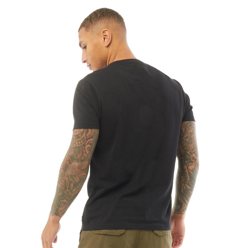 Brave Soul Mens Datum T-Shirt Black